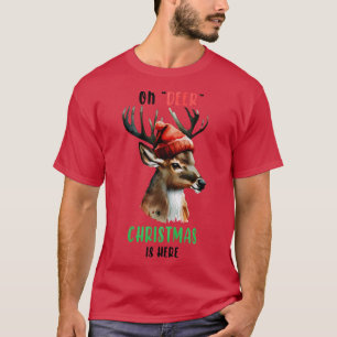 Camiseta Oh Navidades de ciervos aquí 1