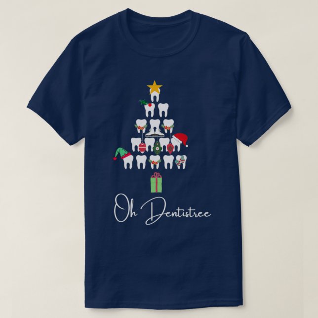 Camiseta Oh Navidades de Dentistree humor dental Halloween (Diseño del anverso)