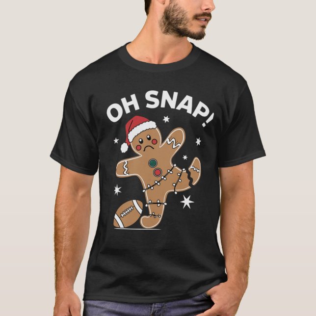Camiseta Oh Navidades de Fútbol Snap Gingerbread (Anverso)