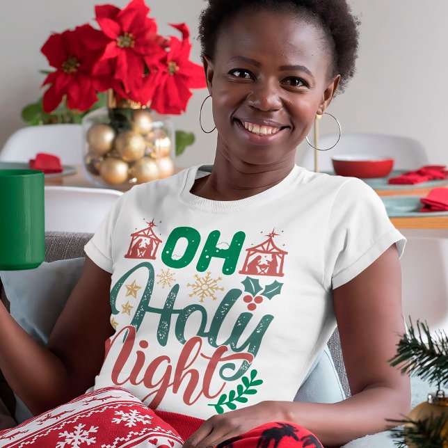Camiseta Oh Navidades de la noche sagrada decorativo (Subido por el creador)