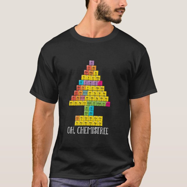 Camiseta Oh Navidades Químicos Periódico de Ciencia Química (Anverso)