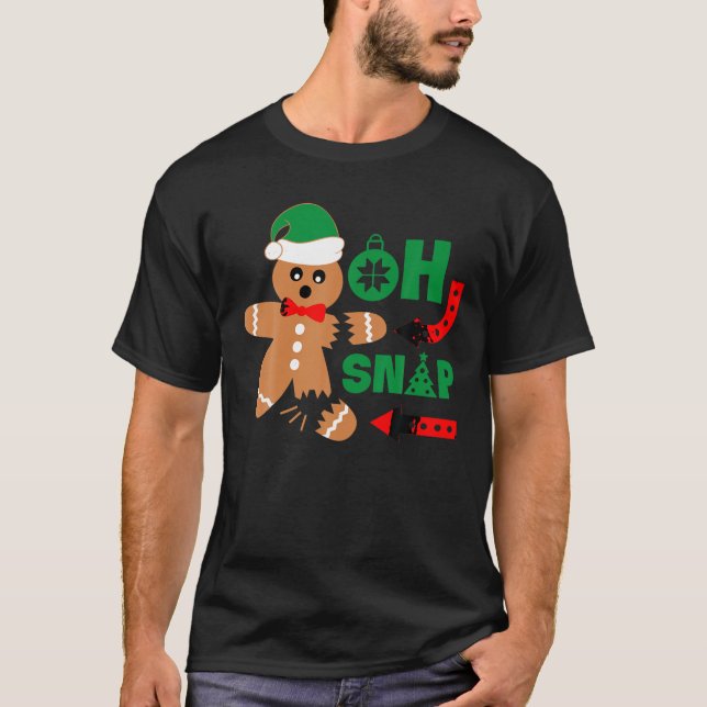 Camiseta Oh Navidades Snap Gigante De Navidad De Gingerbrea (Anverso)