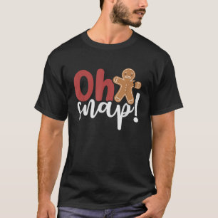 Camiseta Oh Navidades Snap Ginger Bread Man Broken Brazo