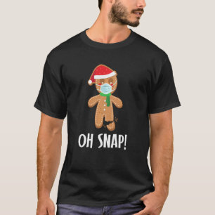 Camiseta Oh Navidades Snap Gingerbread Man Mask Holiday Coo