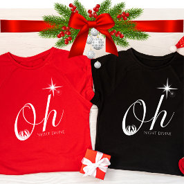 Camiseta Oh Noche Divina Navidades Cristianos Canta Jesús