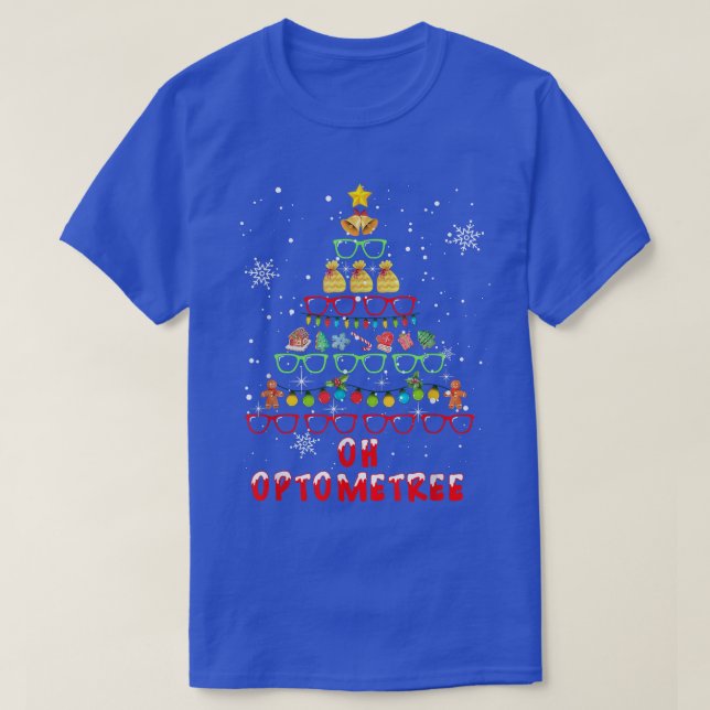 Camiseta Oh Otometree Árbol de Navidad Feliz Navidad Optici (Diseño del anverso)
