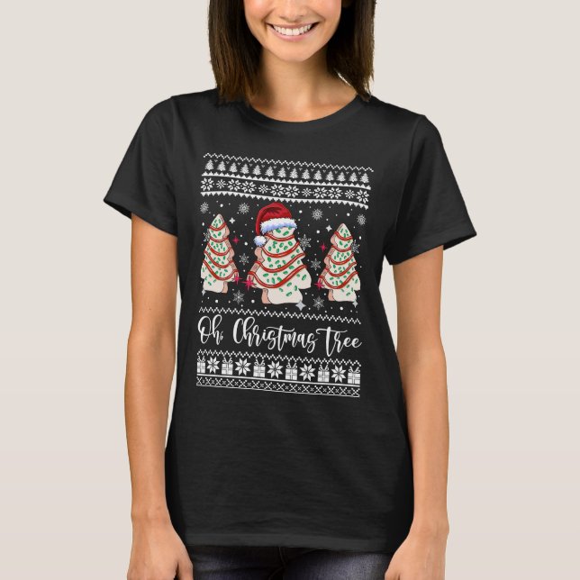 Camiseta Oh, pasteles de árbol de Navidad (Anverso)