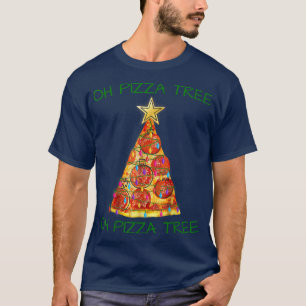 Camiseta Oh Pizza Árbol De Navidad Ilustra Imagen De Navida