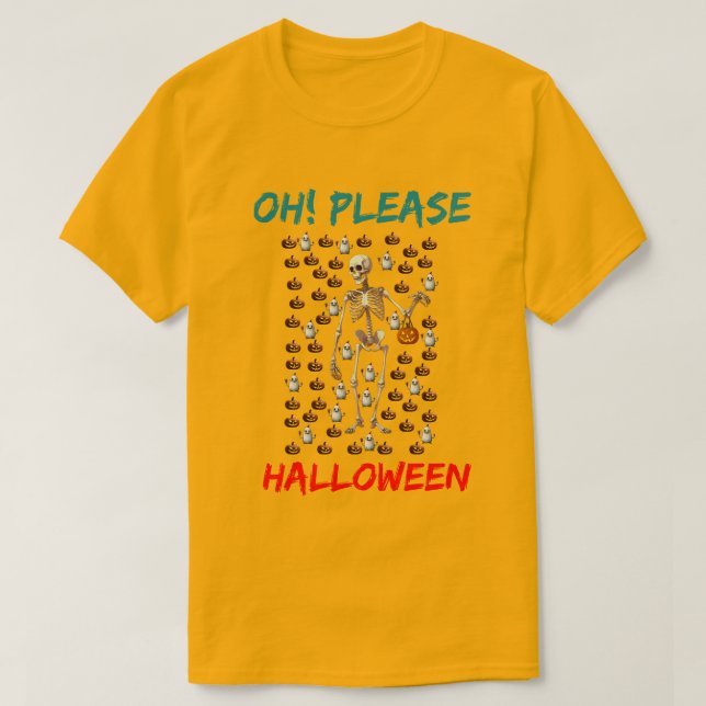 Camiseta ¡Oh! Por favor Halloween (Diseño del anverso)