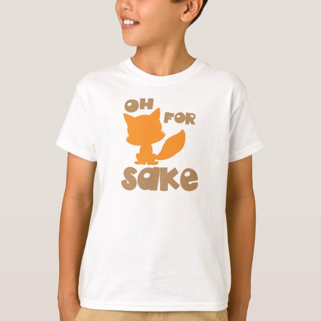 Camiseta Oh Por Fox Sake, Fox Silhouette, Woodland Animal (Anverso)