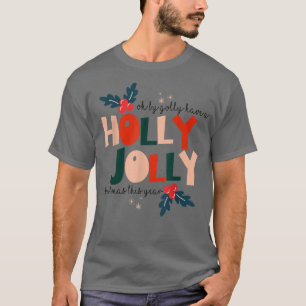 Camiseta Oh Por Golly Ten Un Navidad De Nochebuena Holly
