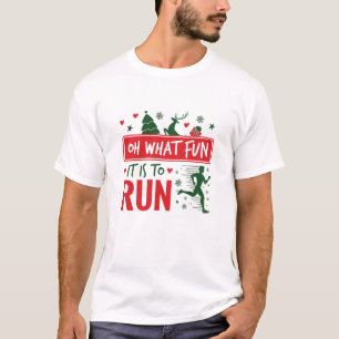 Camiseta Oh Qué Diversión Es Correr Navidades Corriendo Cor