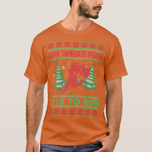 Camiseta Oh Qué Diversión Es Correr Navidades Haciendo Rega