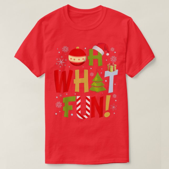 Camiseta Oh Qué Divertido Navidades de árbol de Navidad Fam (Diseño del anverso)