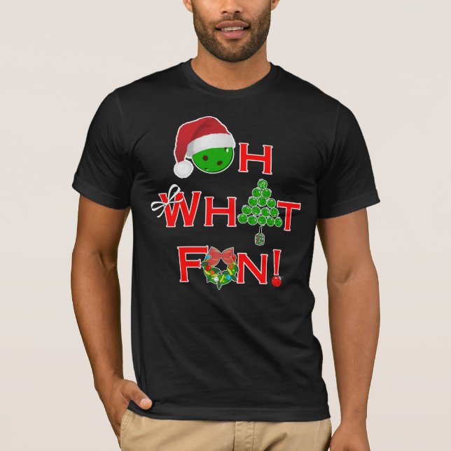 Camiseta Oh Qué Navidades Diversos Pickleball Oscuro (Anverso)