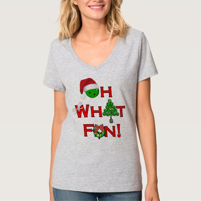 Camiseta Oh Qué Navidades Divertidos Patinan (Anverso)