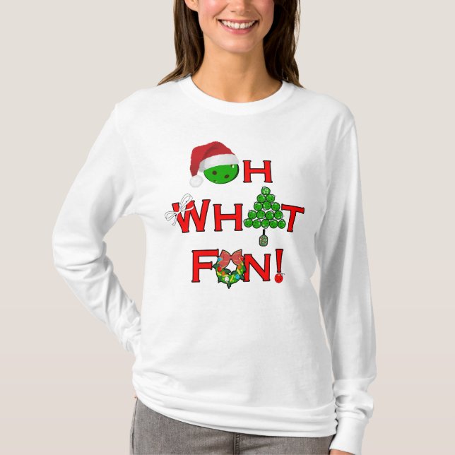 Camiseta Oh Qué Navidades Divertidos Patinan (Anverso)