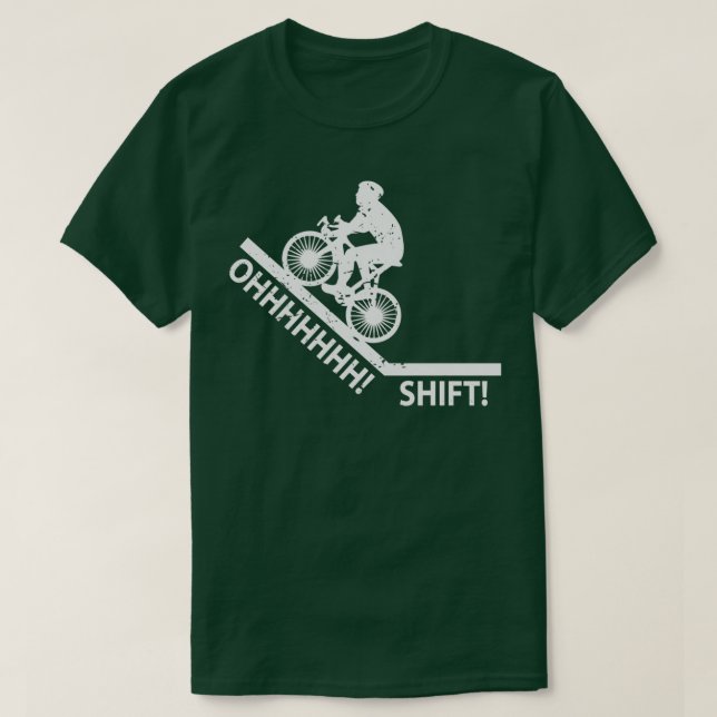 Camiseta Oh Shift Bicicleta Ciclista (Diseño del anverso)