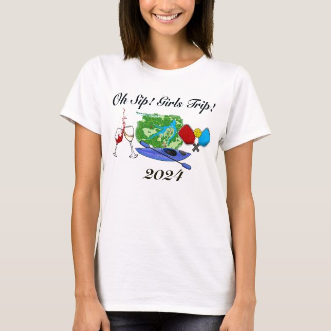 Camiseta ¡Oh Sip! ¡Viaje de chica! (Anverso)