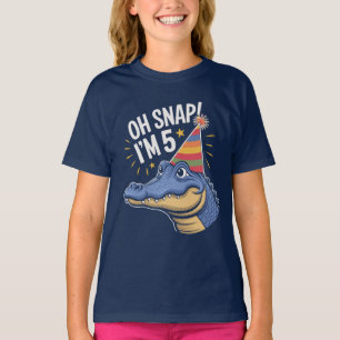 Camiseta Oh Snap Cumplo 5 Fiesta de Cumpleaños Lagarto, Coc