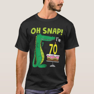 Camiseta Oh Snap Cumplo 70 Años Cocodrilo Caimán 70 Años