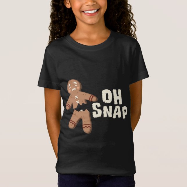 Camiseta ¡Oh Snap! Divertido hombre de pan de jengibre - Na (Anverso)