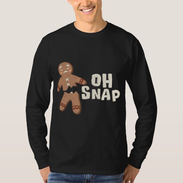 Camiseta ¡Oh Snap! Divertido hombre de pan de jengibre - Na (Anverso)