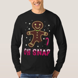 Camiseta Oh Snap Funny Cute Navidades Gingerbread Man