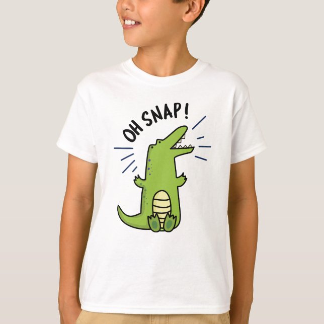 Camiseta Oh Snap Funny Snny Crocodile Pun (Anverso)