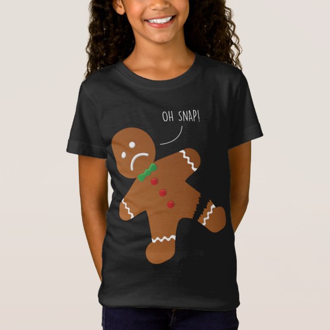 Camiseta Oh Snap Gingerbread Cookie Funny Xmas (Anverso)