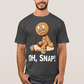 Camiseta Oh Snap Gingerbread Cookie Man Broken Leg Ampu