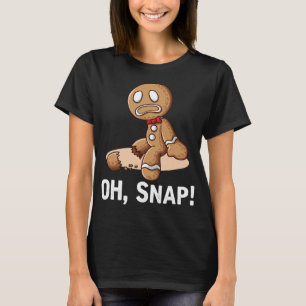 Camiseta Oh Snap Gingerbread Cookie Man Broken Leg Amputee