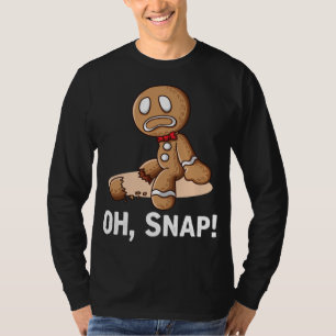 Camiseta Oh Snap Gingerbread Cookie Man Broken Leg Amputee