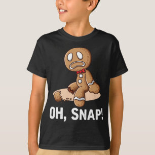 Camiseta Oh Snap Gingerbread Cookie Man Broken Leg Amputee