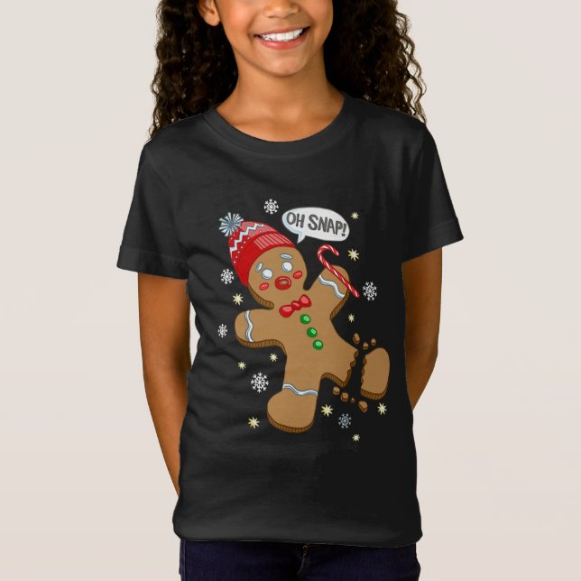 Camiseta Oh Snap Gingerbread Cookie Man Costube Baking Team (Anverso)