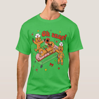Camiseta Oh Snap Gingerbread Enfermero Navidades divertidos