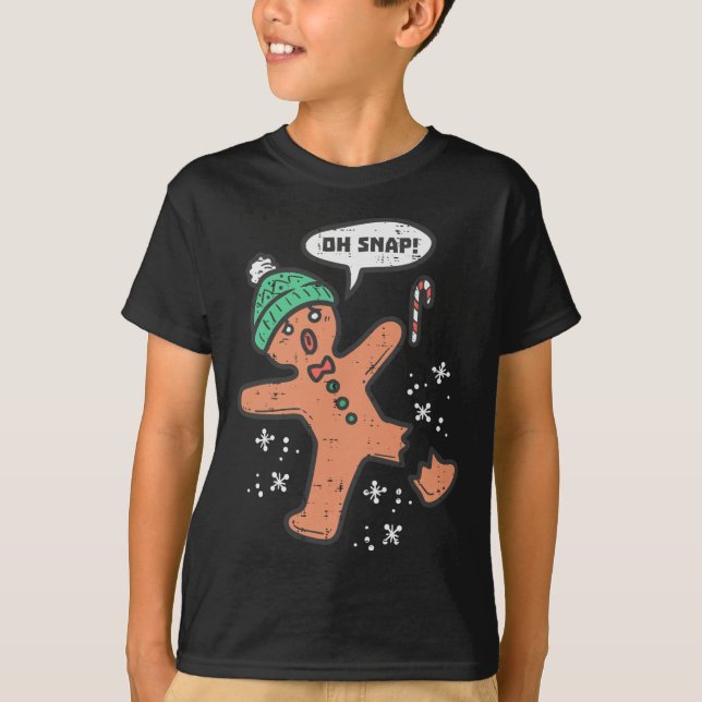 Camiseta Oh Snap Gingerbread Hombre Divertido Navidades De  (Anverso)