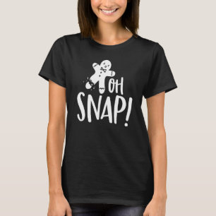 Camiseta Oh Snap Gingerbread Man Cookie Broken Leg
