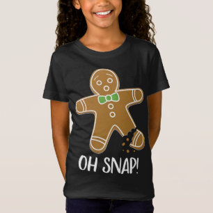 Camiseta Oh Snap Gingerbread Man Cookie Broken Leg Funny