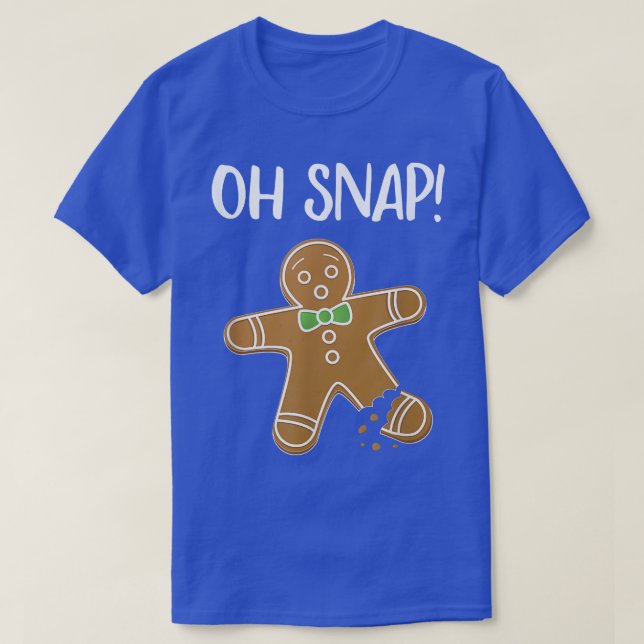 Camiseta Oh Snap Gingerbread Man Cookie Broken Leg Funny  (Diseño del anverso)