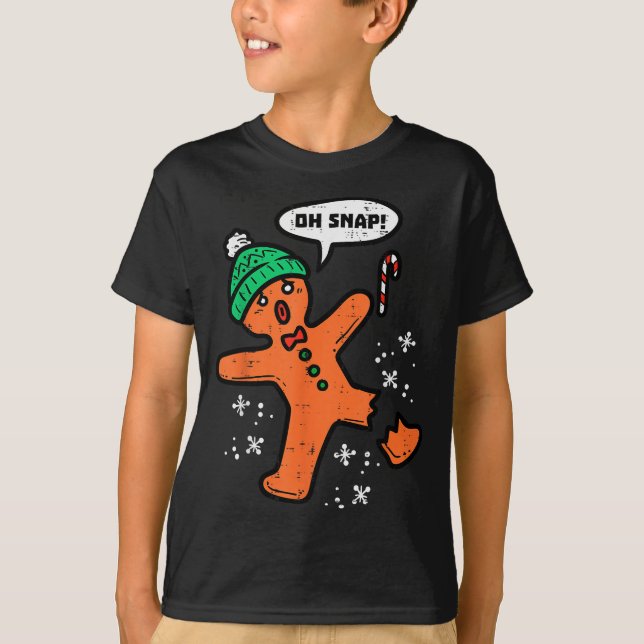 Camiseta Oh Snap Gingerbread Man Funny Christmas Xmas Men W (Anverso)