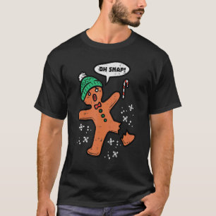 Camiseta Oh Snap Gingerbread Man Funny Navidades Xmas Hombr