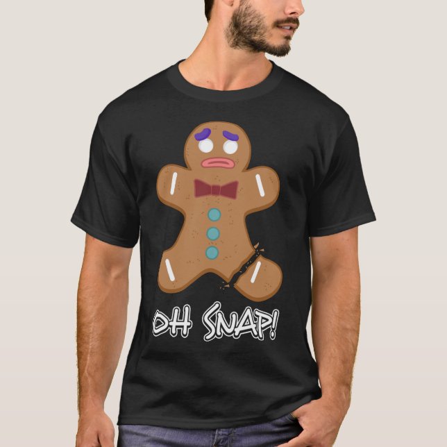 Camiseta Oh Snap Gingerbread Man Navidades Bakery Cookie Ba (Anverso)