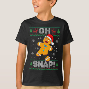 Camiseta Oh Snap Gingerbread Man Navidades Fun Cookie Feo