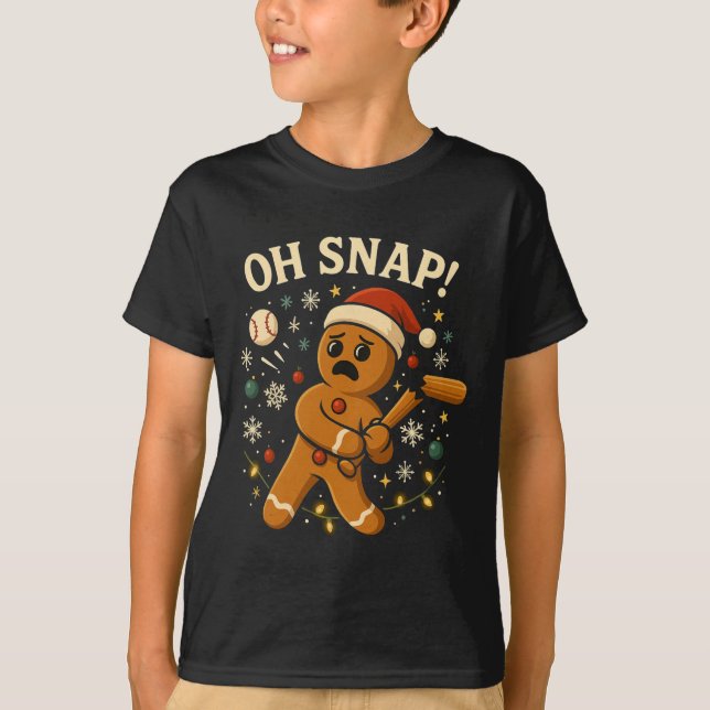 Camiseta Oh Snap Gingerbreadman Christmas Sell  (Anverso)