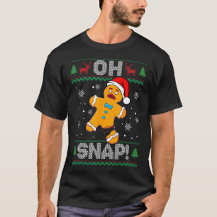 Camiseta Oh Snap Hombre de Jengibre Navidad Galleta Diverti