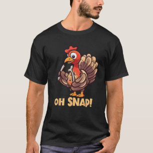 Camiseta Oh Snap hueso de pavo divertido Día de Acción de G