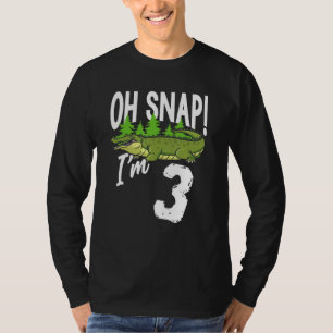 Camiseta Oh Snap I m 3 cocodrilo cocodrilo 3er cumpleaños G