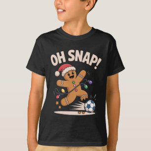 Camiseta Oh Snap Pan de Jengibre Fútbol Divertido Navidad P