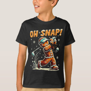 Camiseta Oh Snap Pan de Jengibre Golfista Golf Navidad Golf